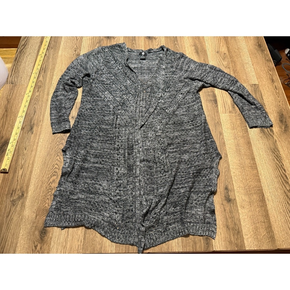 A&I Sweater, Women's Size XL, Gray, White, Open Cardigan